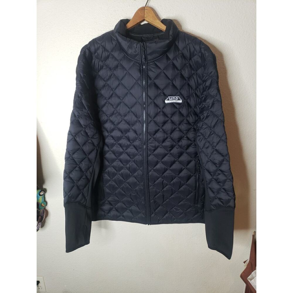 Trimark Jacket Mens Size 4XL Black Quilted Full Zip Hybrid Insulated